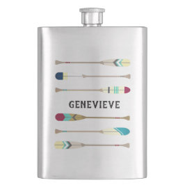 Oars im Vintagen Stil Flachmann