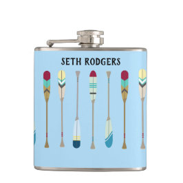 Oars im Vintagen Stil Flachmann