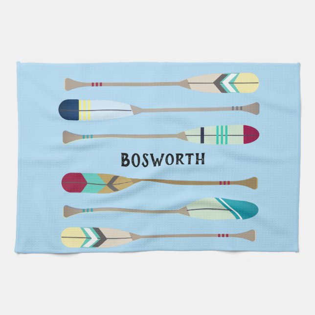 Oars im Vintagen Stil Geschirrtuch (Horizontal)