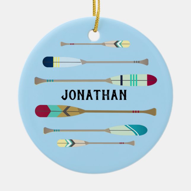 Oars im Vintagen Stil Keramik Ornament (Vorne)