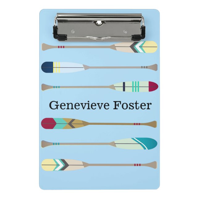 Oars im Vintagen Stil Mini Klemmbrett (Vorderseite)