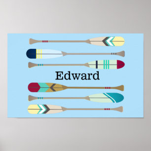 Oars im Vintagen Stil Poster