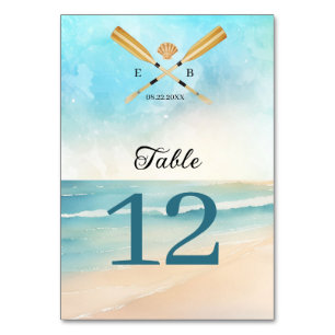 Oars Wedding Tischnummer