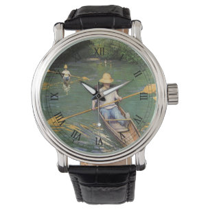 Oarsmen von Gustave Caillebotte, Vintage Kunst Armbanduhr