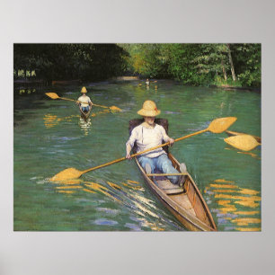 Oarsmen von Gustave Caillebotte, Vintage Kunst Poster