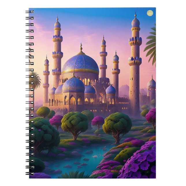 Oase des Minaret Castle Spiral Notebook Notizblock (Vorderseite)