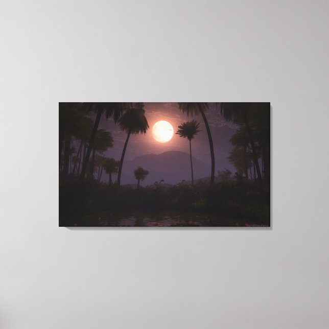 Oase in Moonlit (2012) Leinwanddruck (Vorderseite)