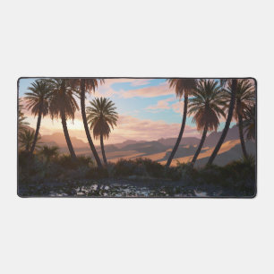 Oase (Morgendämmerung) Schreibtischunterlage