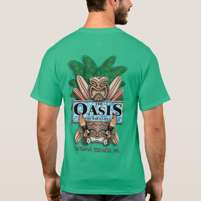 Oase Tiki Bar und Grill-T - Shirt (Farbe) (Rückseite)