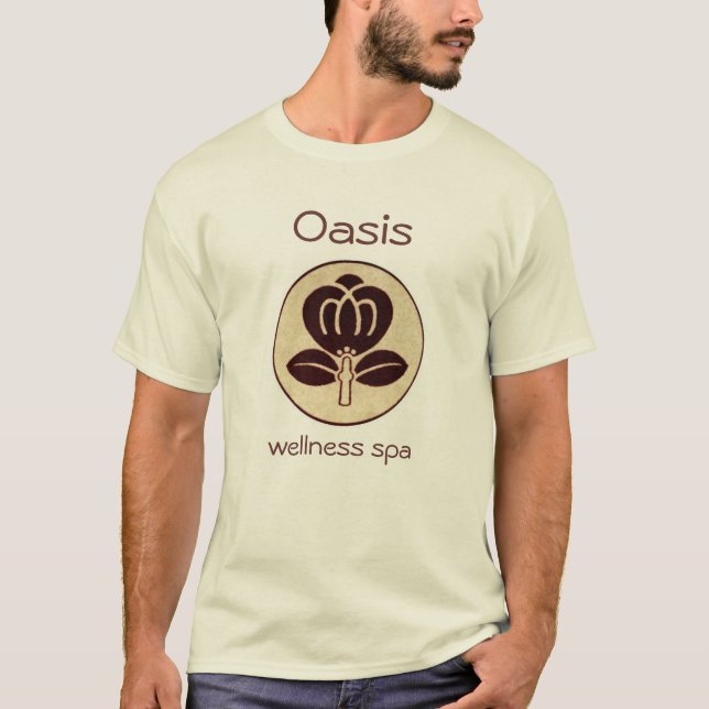 Oase Wellness-Wellness-Center-Schlussschnitt T-Shirt (Vorderseite)