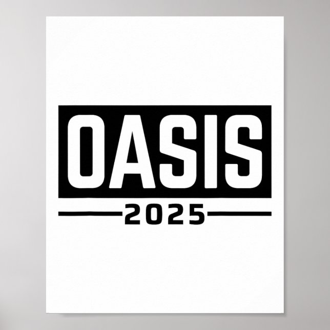 Oasis 2025 Kalifornien Ca Souvenirs  Poster (Vorne)