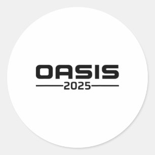 Oasis 2025 Urlaub Kalifornien Ca Vintage Retro So Runder Aufkleber