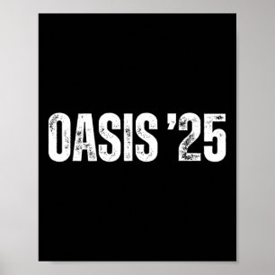 Oasis 25 2025 Urlaub Kalifornien Vintage Retro So Poster