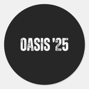 Oasis 25 2025 Urlaub Kalifornien Vintage Retro So Runder Aufkleber