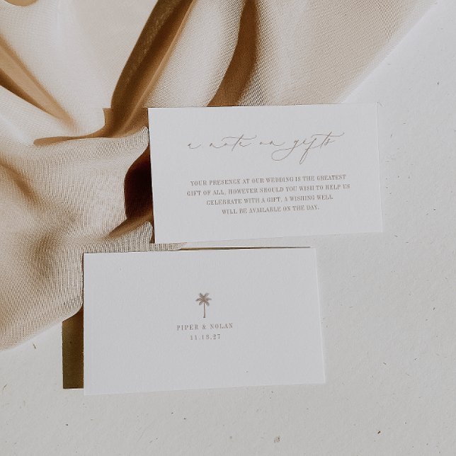 OASIS Beach Hochzeit ein Hinweis auf Geschenke Begleitkarte (Von Creator hochgeladen)