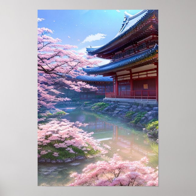 Oasis Hinter dem Tempel Poster (Vorne)