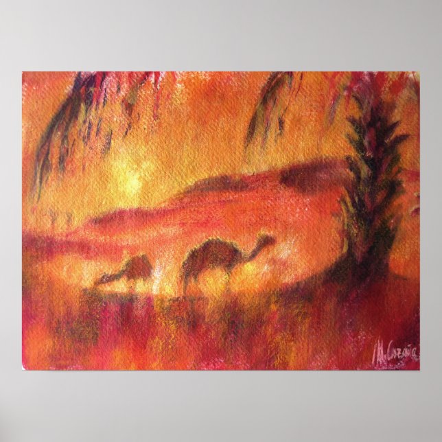 Oasis in der Sahara Poster (Vorne)