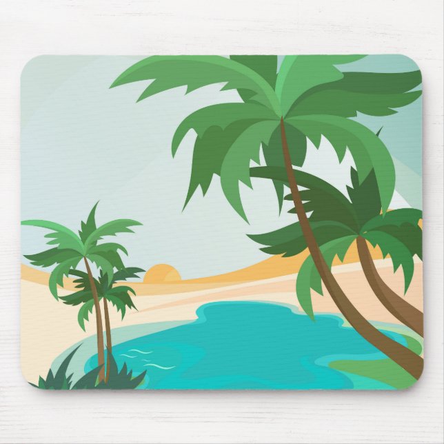 Oasis Landschaften Mousepad (Vorne)