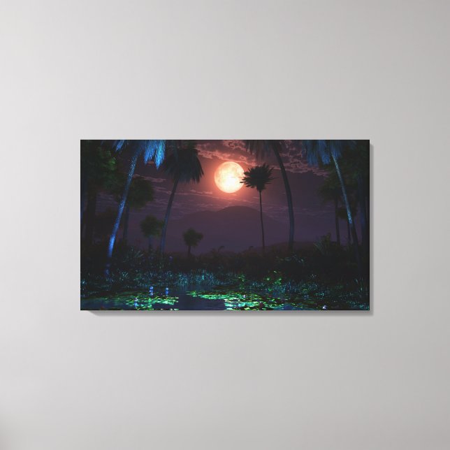 Oasis Moonlit (Illume) Wrapped Canvas Leinwanddruck (Vorderseite)