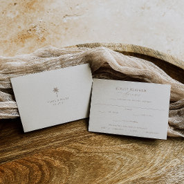 OASIS Palm Tree Meal Choice Hochzeit RSVP Karte