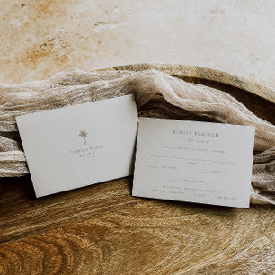OASIS Palm Tree Meal Choice Hochzeit RSVP Karte