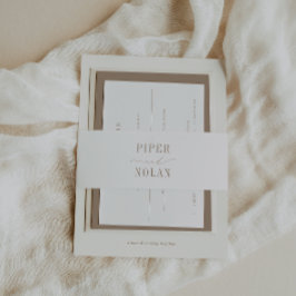 OASIS Sandy Taupe Minimalist  Einladungsbanderole