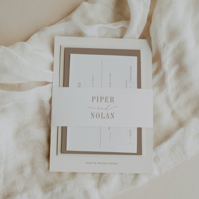 OASIS Sandy Taupe Minimalist  Einladungsbanderole (Von Creator hochgeladen)