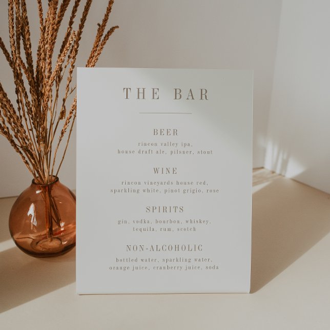 OASIS Taupe Bar Menu List Sockelschild (Von Creator hochgeladen)