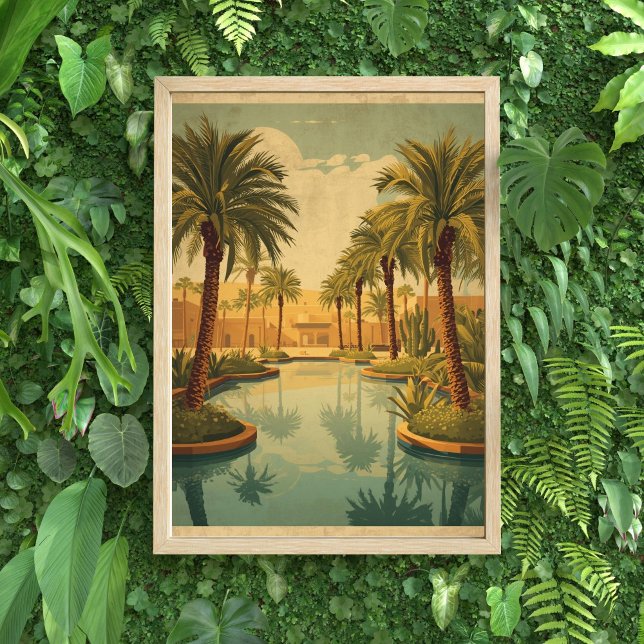 Oasis-Träume – Vintage-Ägypten-Reise  Poster (Von Creator hochgeladen)