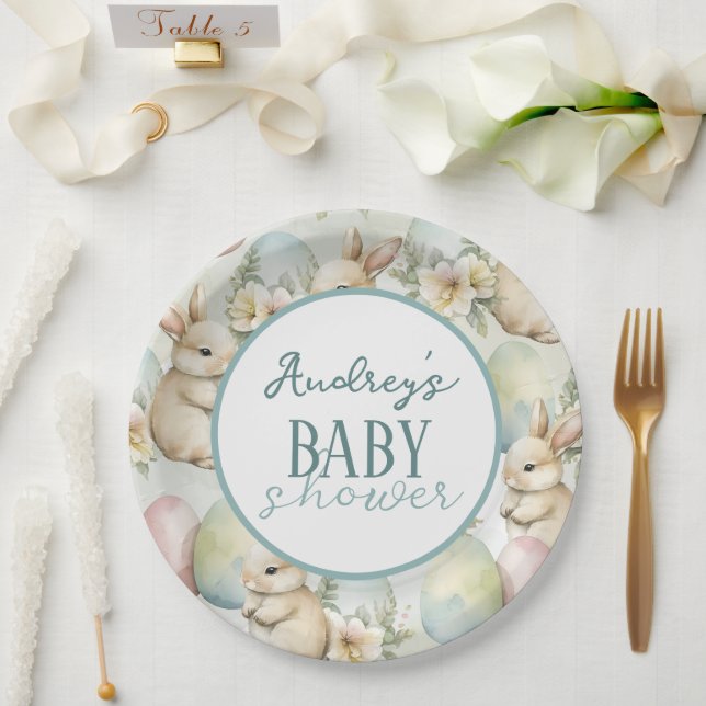Oaster Baby Shower Paper Plate Pappteller (Hochzeit)