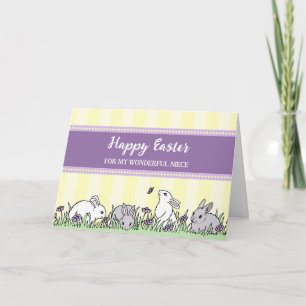 Oaster Bunnies Happy Oaster Niece Feiertagskarte