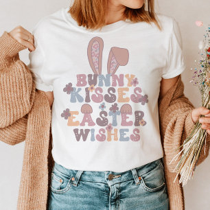 Oaster Bunny Kisses Retro Floral T-Shirt