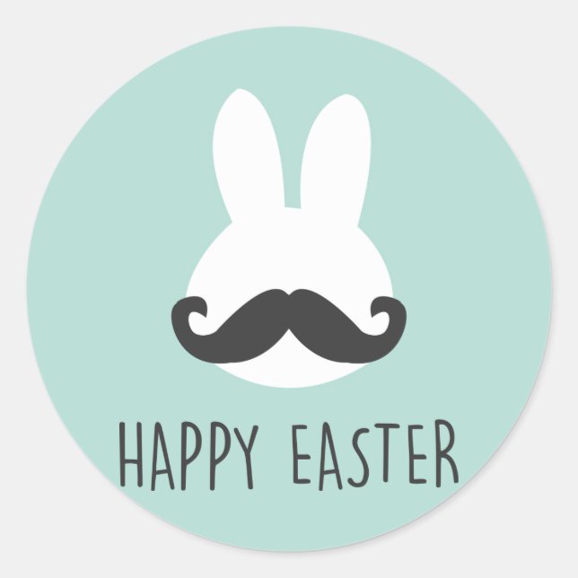 Oaster Bunny Mustache Stickers (Vorderseite)