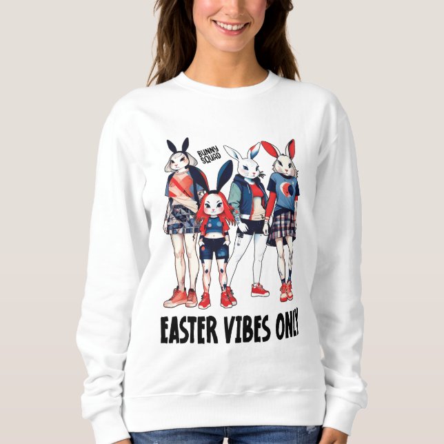 Oaster Bunny Squad Trendy Streetwear Sweatshirt (Vorderseite)