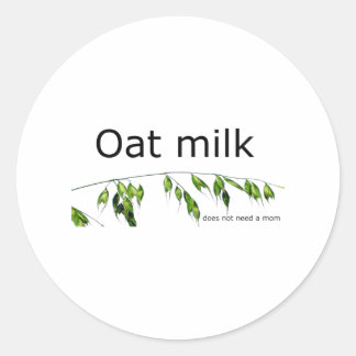Oat milk runder aufkleber