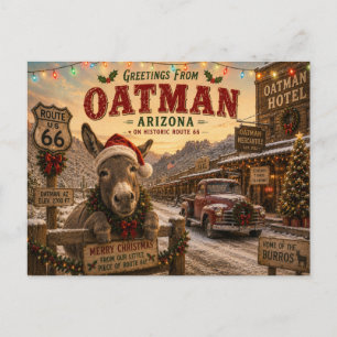 Oatman Arizona Route 66 Weihnachten Esel Stadt Postkarte