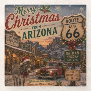 Oatman Arizona Weihnachtsgetränk Dekoration Glasuntersetzer