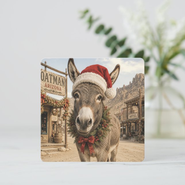 Oatman Weihnachtsgrüße für Esel (Stehend Vorderseite)