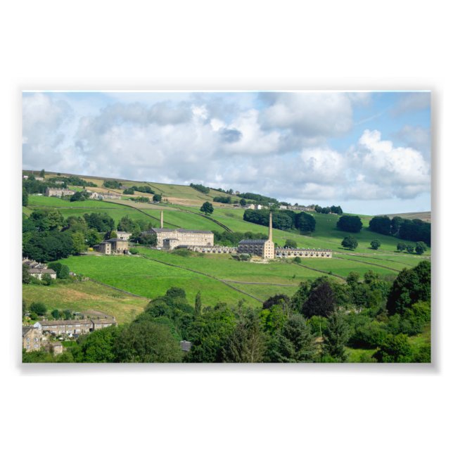 Oats Royd Mill - Historic Yorkshire Landschaft Fotodruck (Vorne)