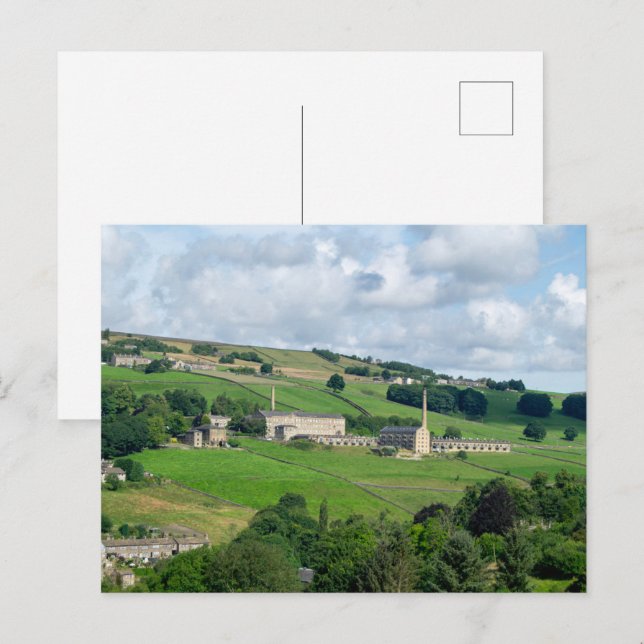 Oats Royd Mill - Historic Yorkshire Landschaft Postkarte (Vorne/Hinten)