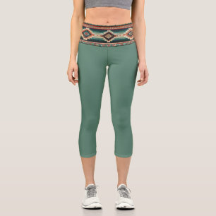 „OAXACA BAND/MOSS“ HIGH-WAIST CAPRI LEGGINGS