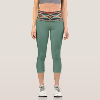 “OAXACA BAND / MOSS” High-Waisted Capris