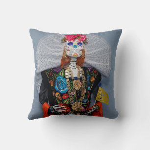Oaxaca Calavera Catrina Tehuana Kissen