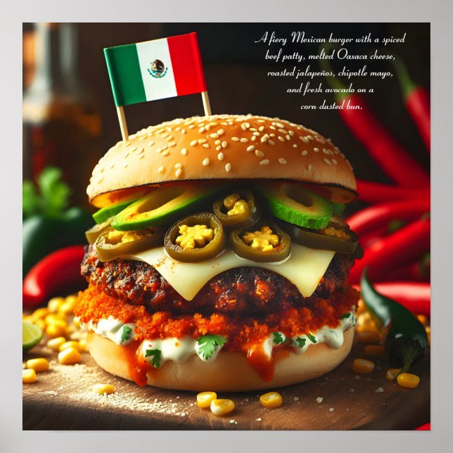 Oaxaca Heatwave Burger Poster (Vorne)