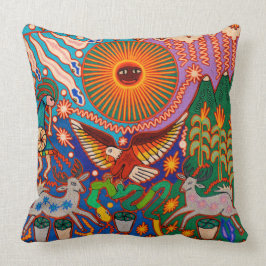 Oaxaca Mexico Maya Tribal Art Boho Reisen Kissen