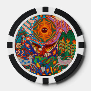 Oaxaca Mexico Maya Tribal Art Boho Reisen Pokerchips