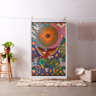 Oaxaca Mexico Maya Tribal Art Boho Reisen Stoff