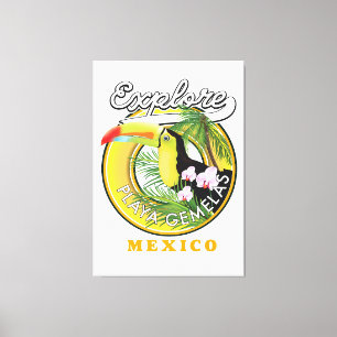 Oaxaca Mexico Reiselogo Canvas Print Leinwanddruck
