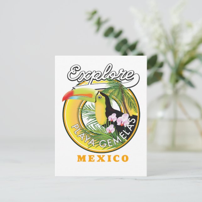 Oaxaca Mexico Reiselogo Postkarte (Stehend Vorderseite)