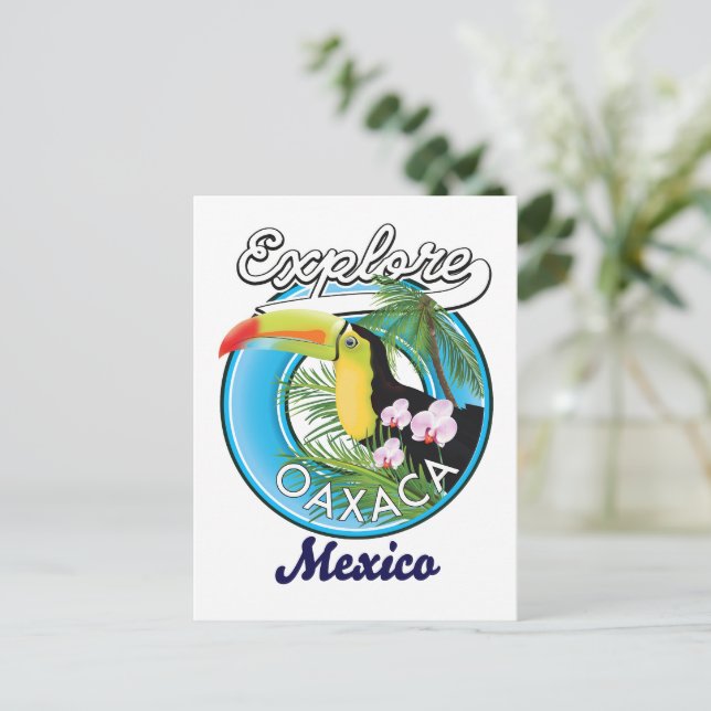 Oaxaca Mexico Reiselogo Postkarte (Stehend Vorderseite)